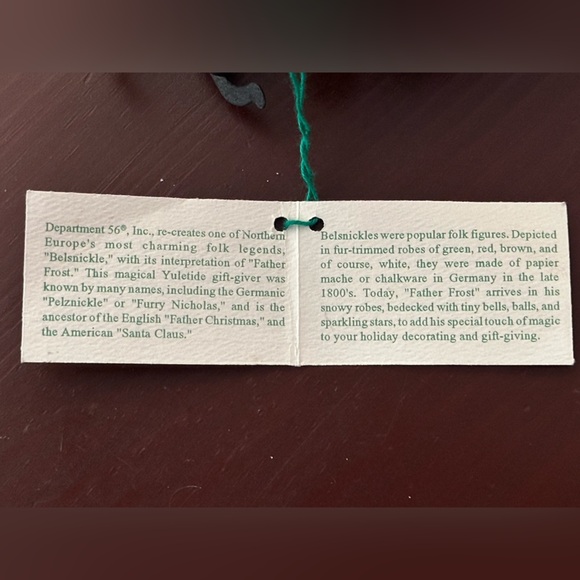 Vintage Department 56 White and Black “Belsnickle” ornament with ringing bell. - Picture 7 of 8